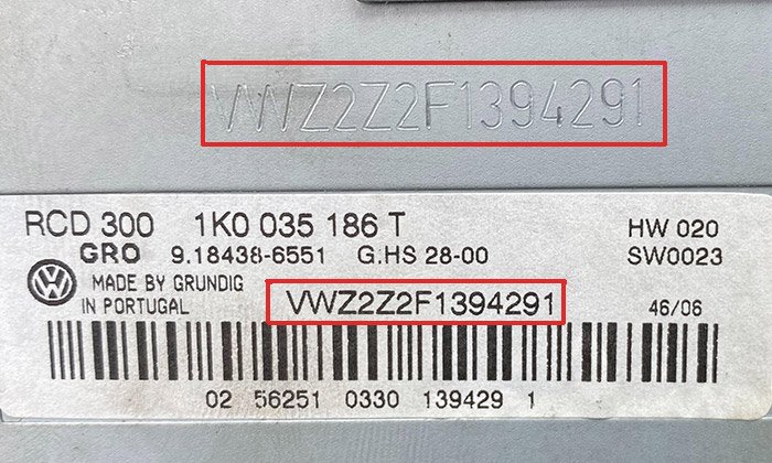 VOLKSWAGEN RADIO CODE